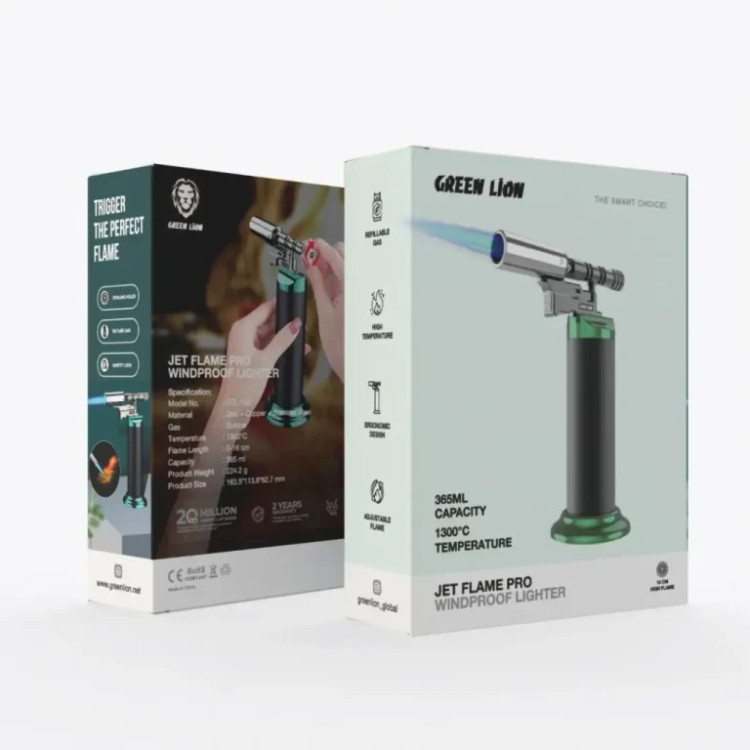 فندک ضدباد شعله جت پرو گرین Green Lion Jet Flame Pro Windproof Lighter