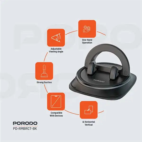 هولدر رو داشبوردی موبایل و تبلت پرودو Porodo Phone & Tablet Car\Desk Mount PD-RMBRCT