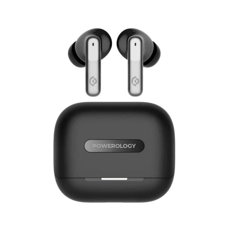 هدفون بی سیم پاورولوژی Powerology 6 Mic Hybrid ANC + ENC Earbuds PWLAU010