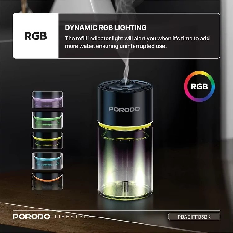 خوشبو کننده هوا هوشمند پرودو Porodo Valencia Smart Aroma Diffuser PDADIFFD3