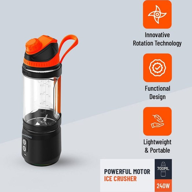 مخلوط کن و شیکر 700ML پرودو مدل PORODO BLENDER 240W PBLNDR