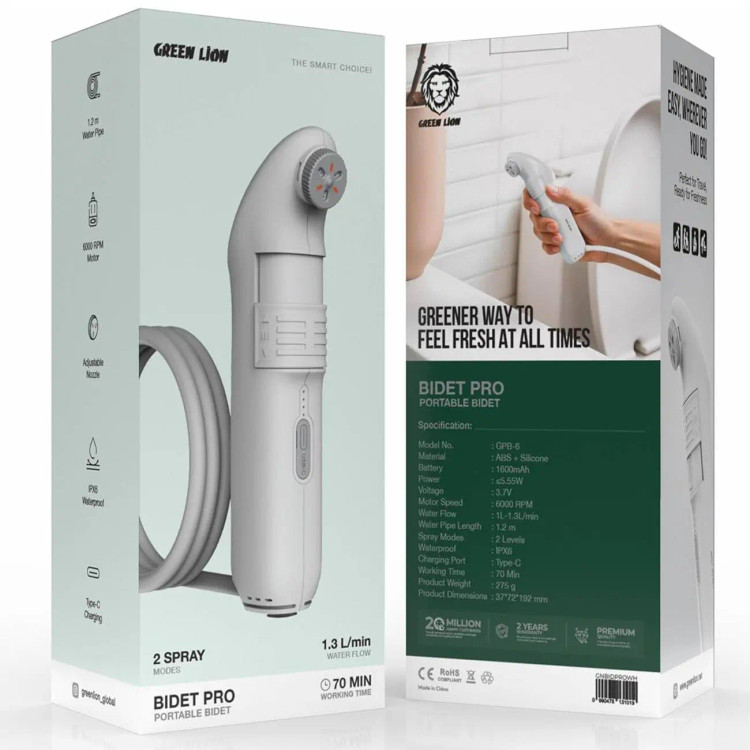 بیده شارژی مسافرتی گرین لاین Green Lion مدل GPB-6 ضدآب