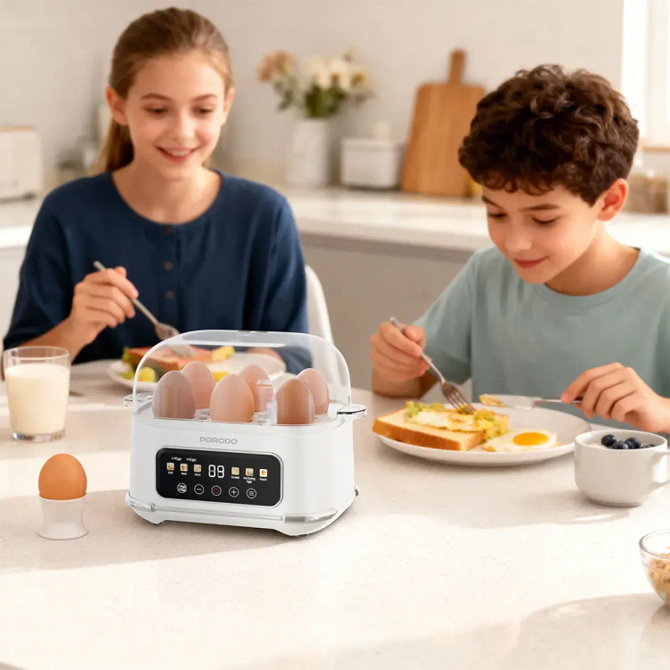 تخم مرغ پز برقی هوشمند پرودو مدل Porodo Lifestyle Poacher Smart Electric Egg Boiler with Program Selector