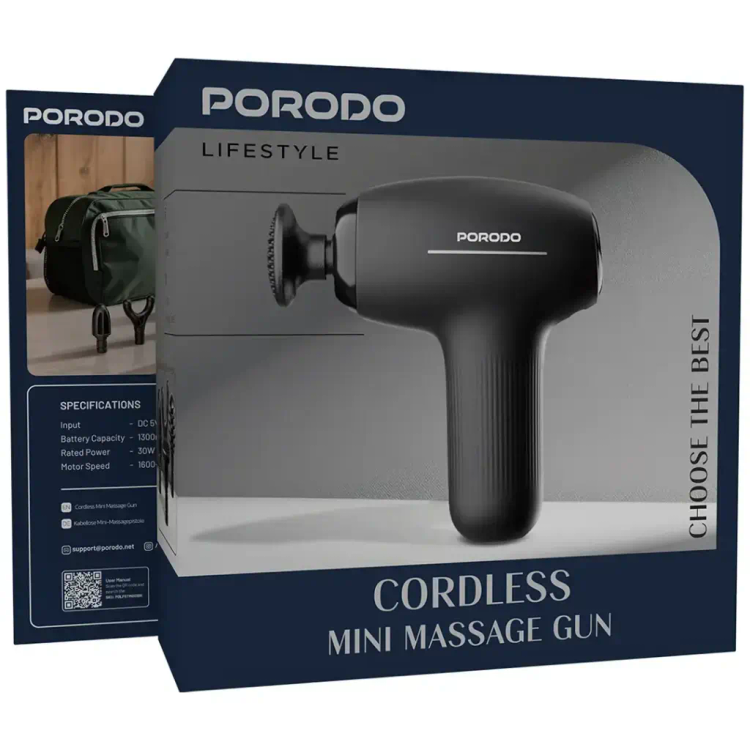 ماساژور تفنگی مینی شارژی پرودو Porodo Lifestyle Cordless Mini Massage Gun