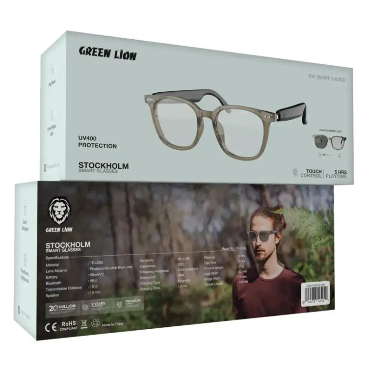 عینک هوشمند گرین لاین مدل Stockholm Smart Glasses